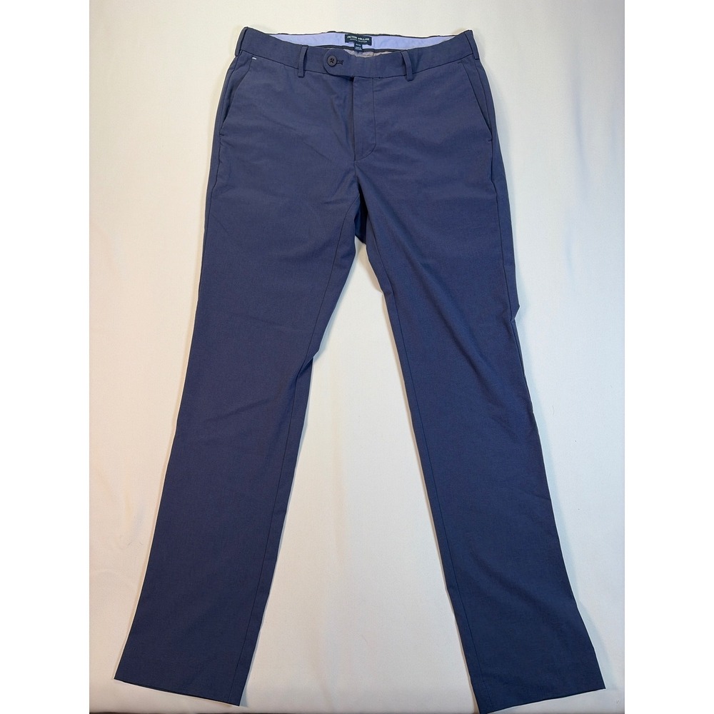 Peter Millar Crown Crafted Mens 32x32 Blue Performance Stretch Trousers Pants